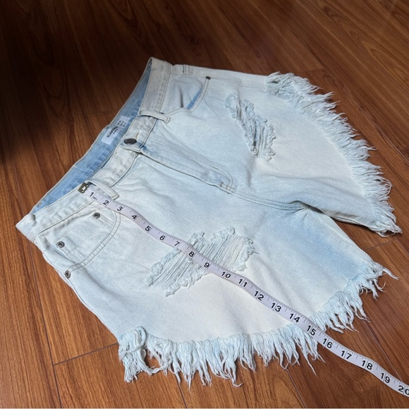 ASOS Glamorous Denim Distressed Shorts - Picture 9 of 13